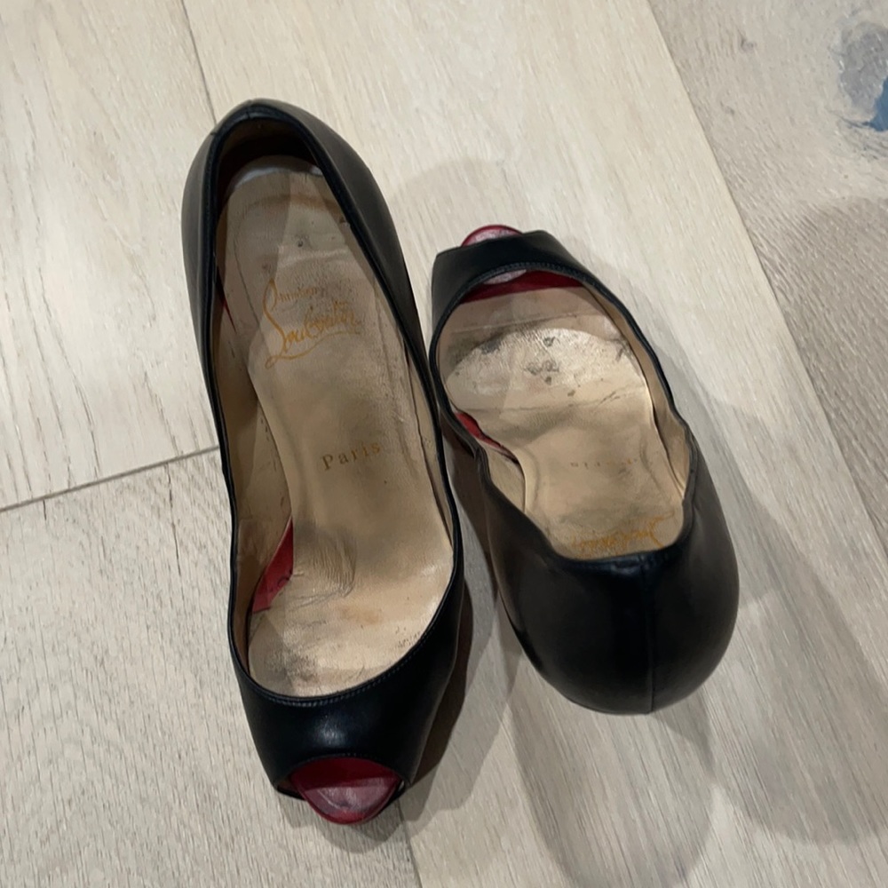 Christian Louboutin peep toe heels